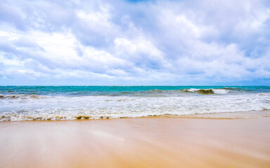 Hurricane 2024 Playa del Carmen Mexico destruction devastation on beach.