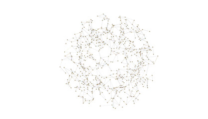 abstract lines with dots over dark background.