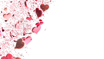 Valentine Day Hearts in transparent PNG