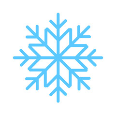 Snowflake icon on white background. Winter cold icon.