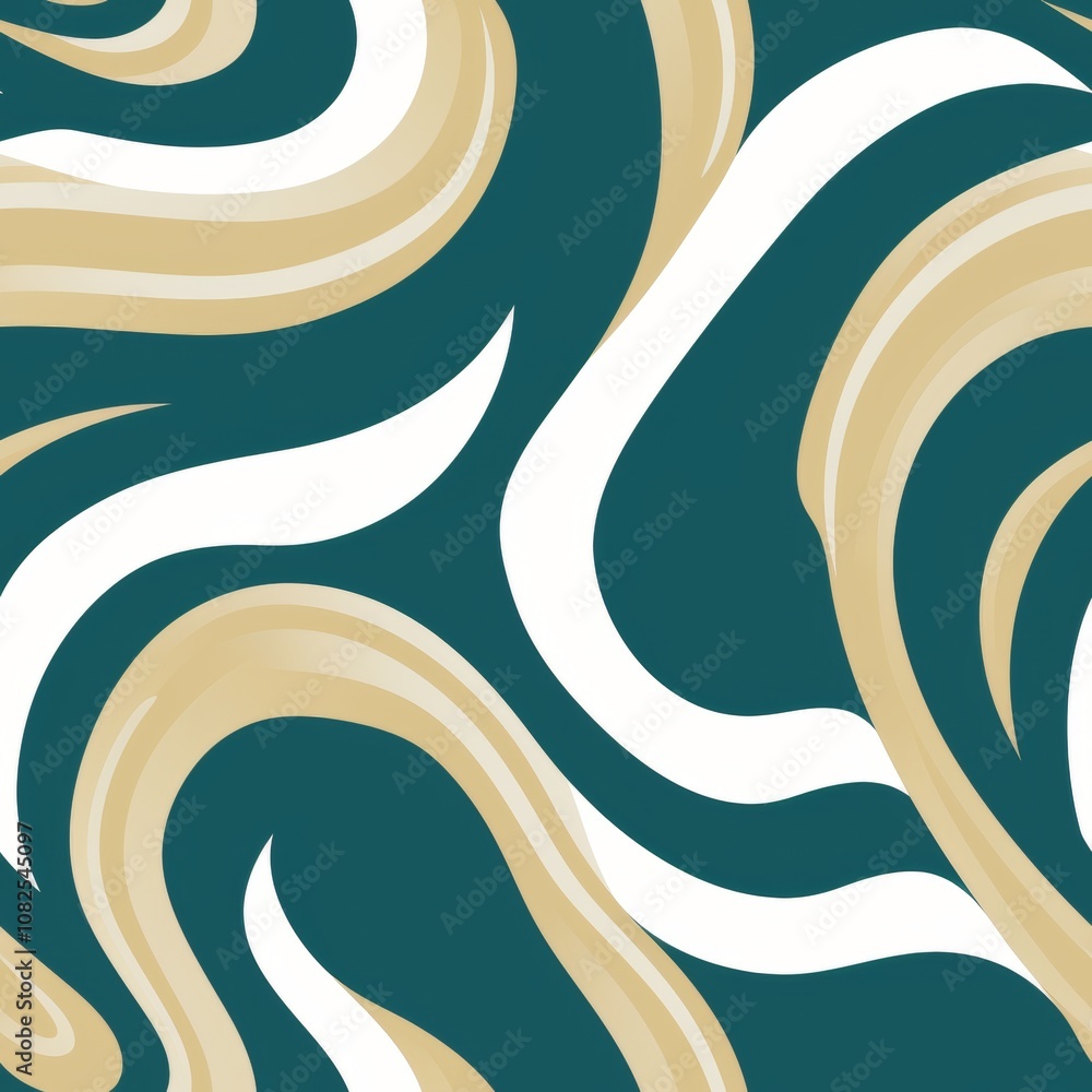 Poster minimalistic repeating pattern design featuring stripes and dots in two contrasting colors