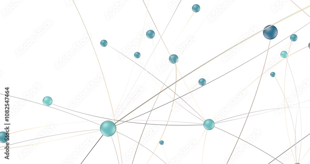 Aufkleber 3d network technology in future