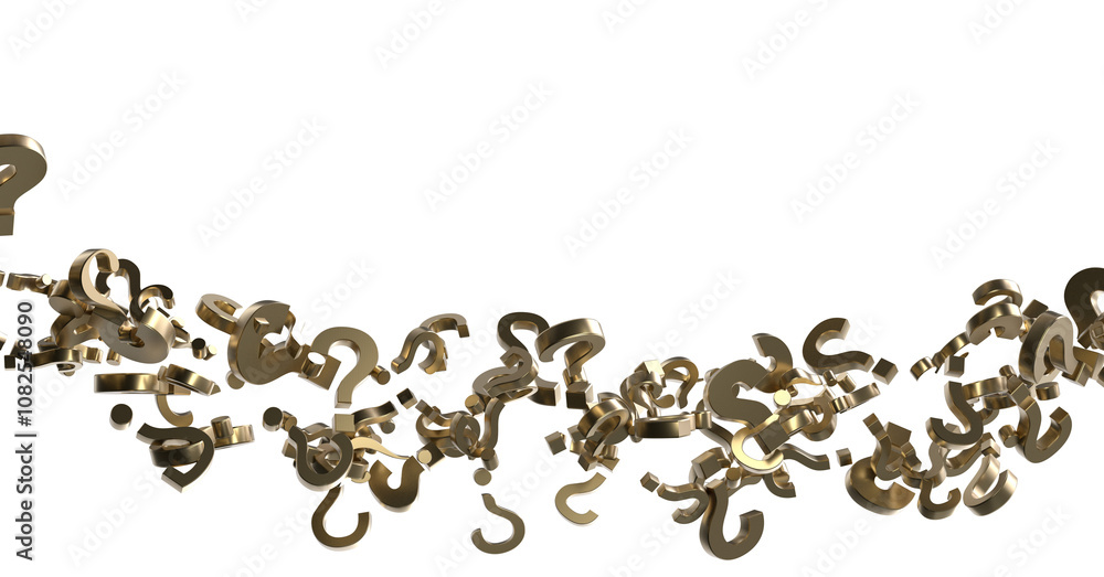 Poster question marks. computer generated 3d