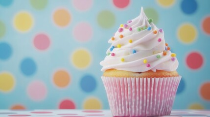 Delightful Cupcake with Sprinkles