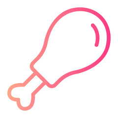 turkey leg gradient icon