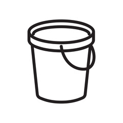 bucket icon line vector design template in trendy style