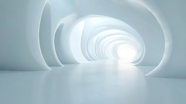 Futuristic abstract white background with minimalistic geometric patterns and modern 3d design elements