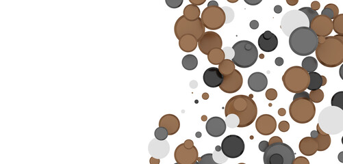  Colorful assorted confetti with serpentine on white