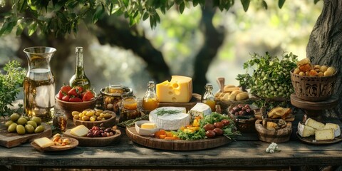 Fototapeta premium A Fresh Farm Harvest Feast