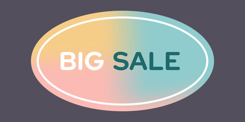 Big sale sticker in retro style