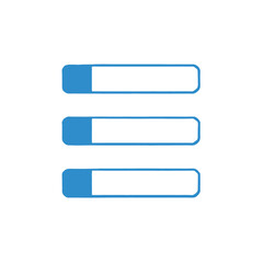 Obraz premium Three blue file folders or binders on a white background