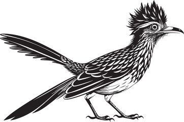 Fototapeta premium roadrunner bird vector illustration, printable design