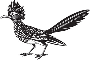 Fototapeta premium roadrunner bird vector illustration, printable design
