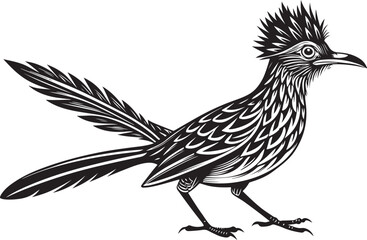 Fototapeta premium roadrunner bird vector illustration, printable design