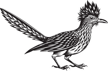 Obraz premium roadrunner bird vector illustration, printable design
