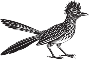 Fototapeta premium roadrunner bird vector illustration, printable design