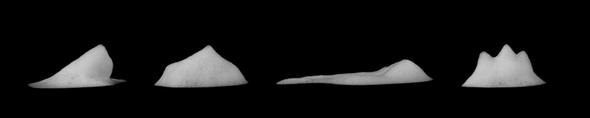 Soap bubbles in the background with a bathtub shot from above. Abstract is a transparent surface product.