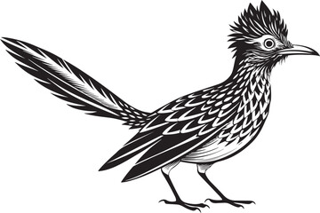 Obraz premium roadrunner bird vector illustration, printable design