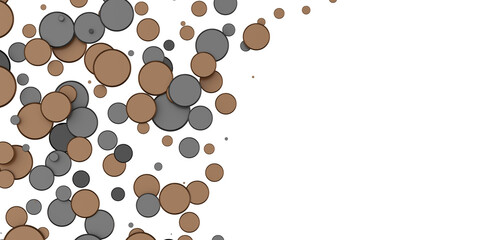  Colorful confetti on white background