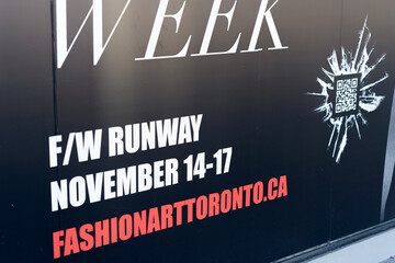 Naklejka premium Fashion Week posters in downtown Toronto, Canada