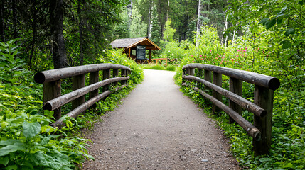 Explore the serenity of nature at the protected forest entrance