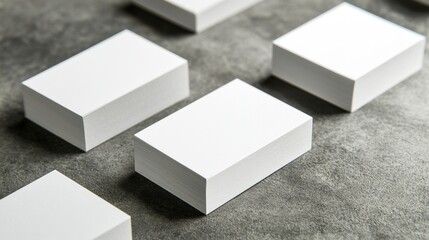 Blank Business Cards on a Gray Surface
