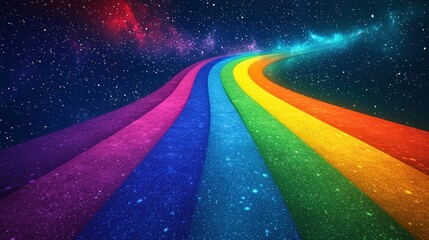 Rainbow path in space