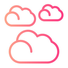 clouds gradient icon