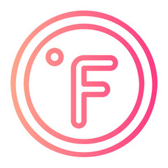 fahrenheit gradient icon