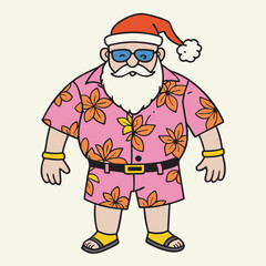 illustration of a cartoon santa claus