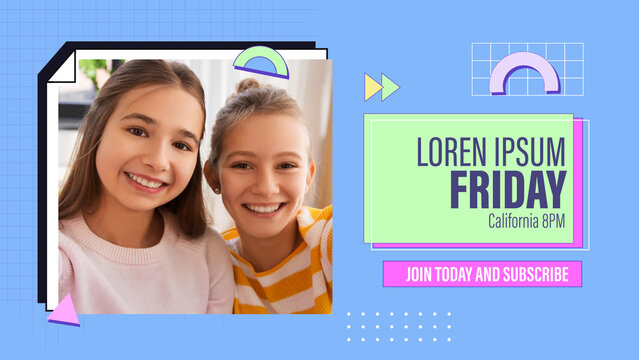 Kids And Teens Graphic Video Frame
