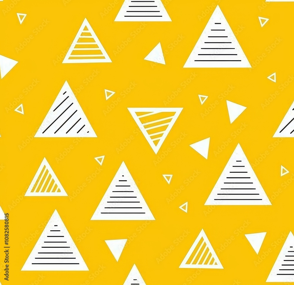 Poster geometric shape with triangles abstracted in a seamless pattern.