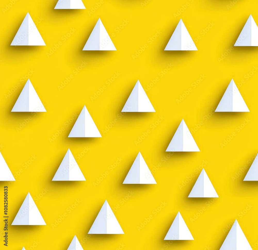 Poster a pattern of triangles in an abstract geometric shape.
