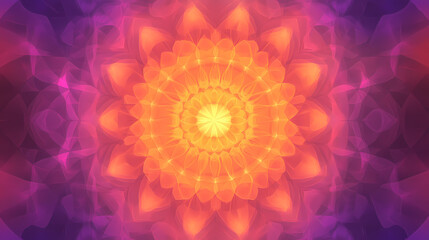 Gradient background with warm, radiant glow from the center, featuring gradient orange, pink, and purple hues. Radiant. Illustration