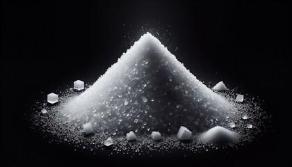 A mountain of sugar crystals, a visual representation of excessive sugar