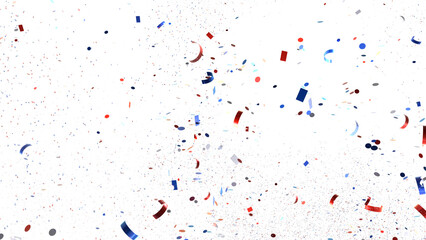 Confetti - Festive background with confetti in the shape of Confetti in the color of the American flag. US independence day.