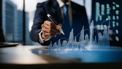 Hands signify collaboration in data interpretation.