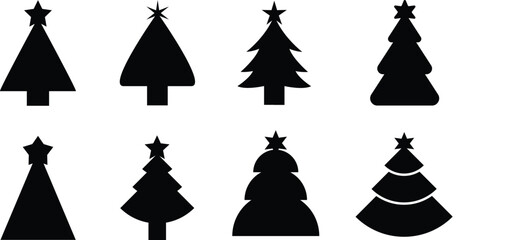 Christmas Trees Vector icon style or pattern making illustrator artwork