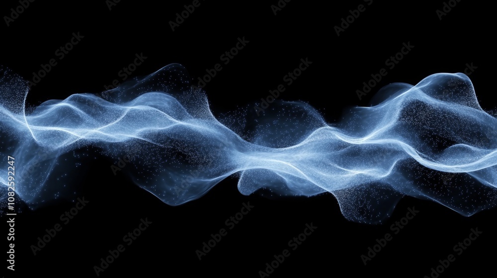 Poster an abstract background with dots and lines connected on a dark background. 3d rendering. 4k resoluti