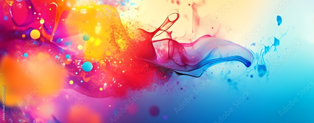Poster prototyping user friendly, vibrant colorful abstract background for creative projects