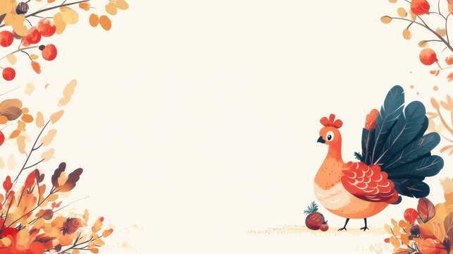 Thanksgiving greeting card background template design.