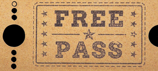 old entry ticket with serial number