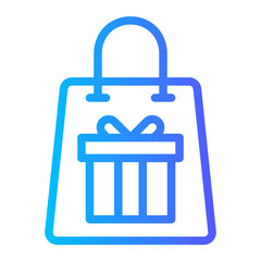 gift bag gradient icon