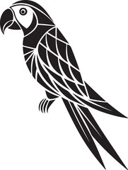 Fototapeta premium scarlet macaw bird vector illustration transparent background