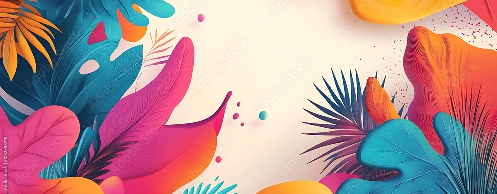 Poster prototyping user friendly, vibrant abstract illustration for user-friendly design