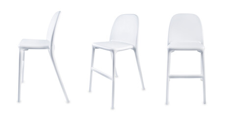 White kids chair on a white isolated background
