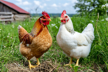 Fototapeta premium Promoting nature conservation through ethical free-range farming practices