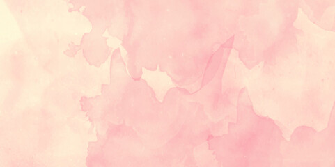 Watercolor background. Abstract pastel colors watercolor background. Light Azalea Pink Rough Abstract background design. Hand painted pink watercolor background with abstract fringe and bleed paint .
