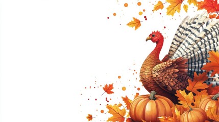 Thanksgiving greeting card background template design.