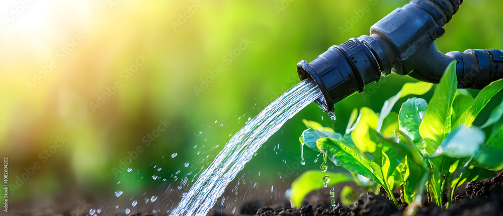 Poster implementing drip irrigation to enhance water conservation in crop fields